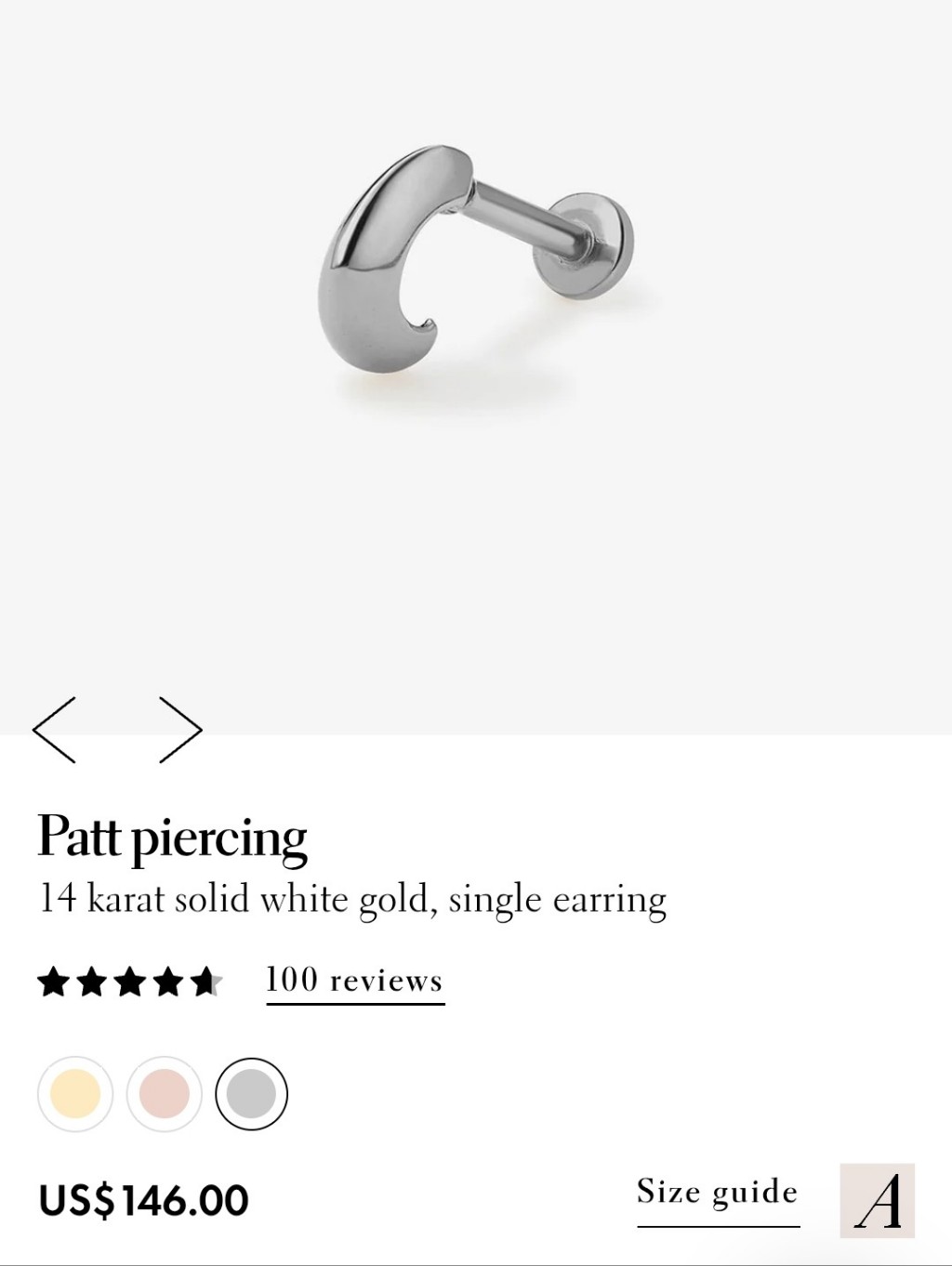 Two Patt 14k Solid White Gold Two Of Them New